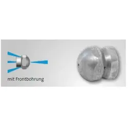 Kränzle KNF055 Rohrreinigungsdüse 1/8 IG 3 Stahlen nach hinten , 1 Strahl nach vorn, Düse 055