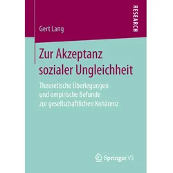 Zur Akzeptanz sozialer Ungleichheit, Fachbücher von Gert Lang