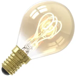 Calex | LED-Glühfaden | Kleine Fassung E14 | P45 | Kugel | Gold | 2,5W