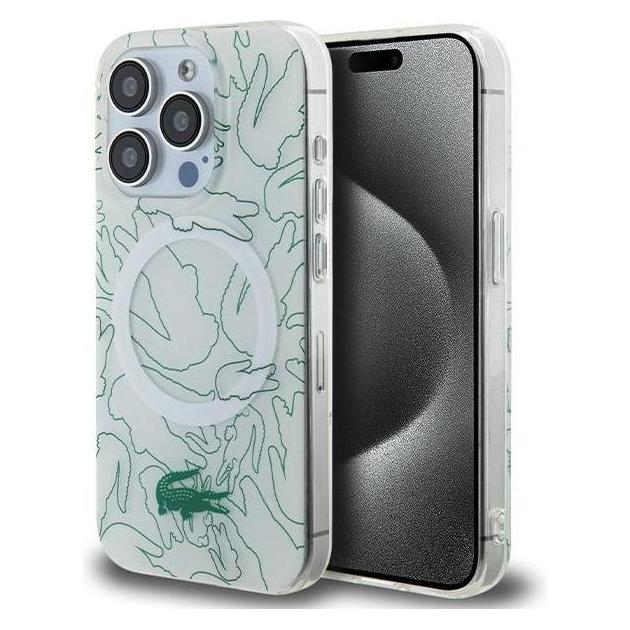 Lacoste LCHMP15XUREH iPhone 15 Pro Max 6.7" biały/white hardcase Double Layer Repeat MagSafe (Apple iPhone 15 Pro Max) (41291185)