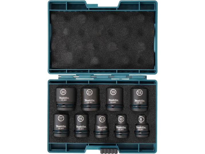 Makita Jeu de douilles à choc Impact BLACK 9 pcs. 1/2 - avec joint torique