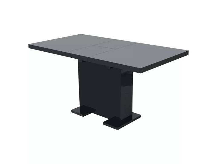 VidaXL - Esstisch mdf, One Size, Schwarz