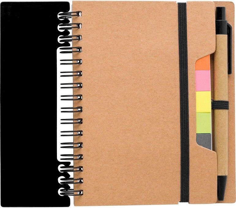 Carnet ligné personnalisable à 60 pages Stella noir