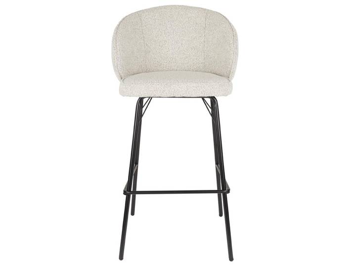Barhocker Joa 2er-Set – aus Bouclé - Beige - Luxusbetten24