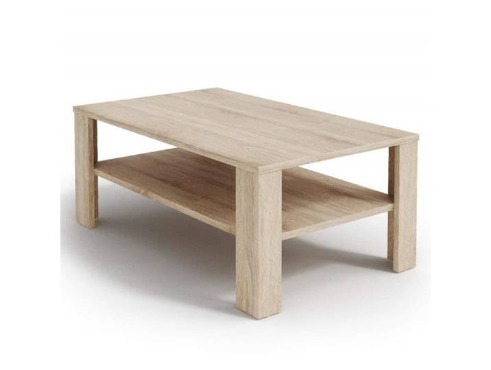 Table basse - Vicco - Sonoma - Chêne - Hexagonal - 100 x 60 cm