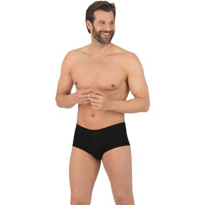 Slip TRIGEMA "TRIGEMA Slip Feinripp im Doppelpack", Herren, Gr. 8, 2 Stk., schwarz, 100% Baumwolle (Bio-Baumwolle kbA), Unterhosen Slip