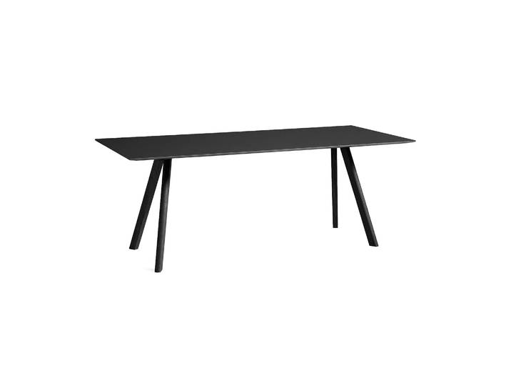 HAY CPH30 2.0 Esstisch 90x200 cm Schwarze linoleum-Schwarze Eiche