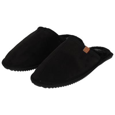 Hausschuh XQ FOOTWEAR "Herrenschuhe Brown", Damen, Gr. 43-44, schwarz, Obermaterial: 100% Polyester, unifarben, Schuhe Hausschuh