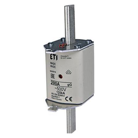 Csdk SL Sicherung NH2C 200A gG, 500V AC, Ausschaltvermögen 120kA, Norm IEC 60269-1, IEC 60269-2, mit Statusa (004185217)
