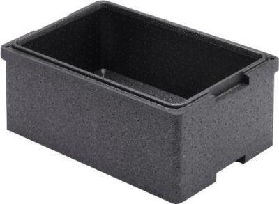 EPP-Isolierbox für Isolierbehälter, 28 l, mit Griffleiste, stapelbar, L 560 x B 360 x H 230 mm, schwarz