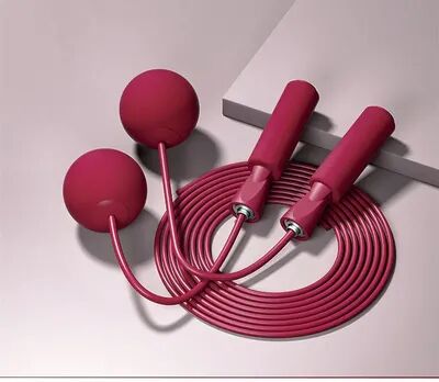 On Spot Shop Cordless Skipping Rope With Heavy Ball, Fast Jump Rope For Men & Women, Portable Fitness Tool For Yoga, Boxing, Aerobic red1