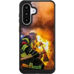 Nivocase Hülle für Samsung Galaxy A56 5G Handyhülle NIVOcore Case Schwarz Feuer Feuerwehr Lebensretter (Samsung Galaxy A56 5G), Smartphone Hülle, Schwarz