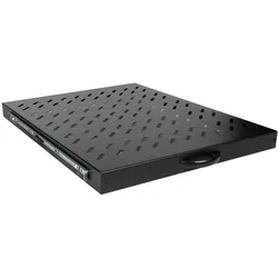 equip Fachboden variabel für Serverschränke, 1U sw, Serverschrank Zubehör, Schwarz