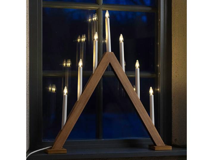 Bougeoir Ariele 58cm Blanc/Marron/Marron/Blanc