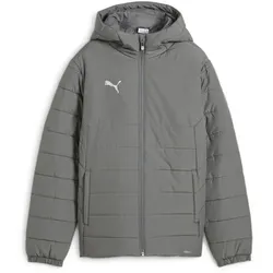 PUMA teamADDITIONS Steppjacke mit Kapuze Kinder 13 - flat medium gray/puma silver 128