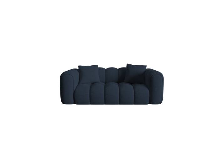 2-Sitzer Design Sofa Arden Strukturstoff Dunkelblau chosen by Bloomingloft