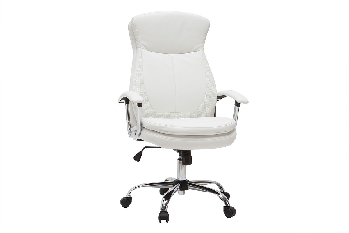 Miliboo Design-Bürosessel weiß WALL STREET