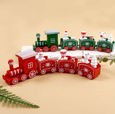 Inspire Picks Decorative Plastic Train Figurine Collectible Home & Holiday Party Ornament green 1 Pc
