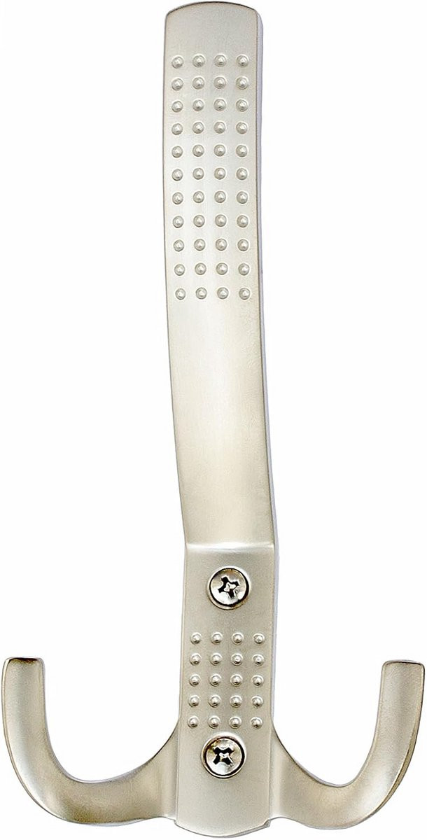 Set van 6 roestvrij stalen wandhaken voor kleding met satijnafwerking, 146 mm