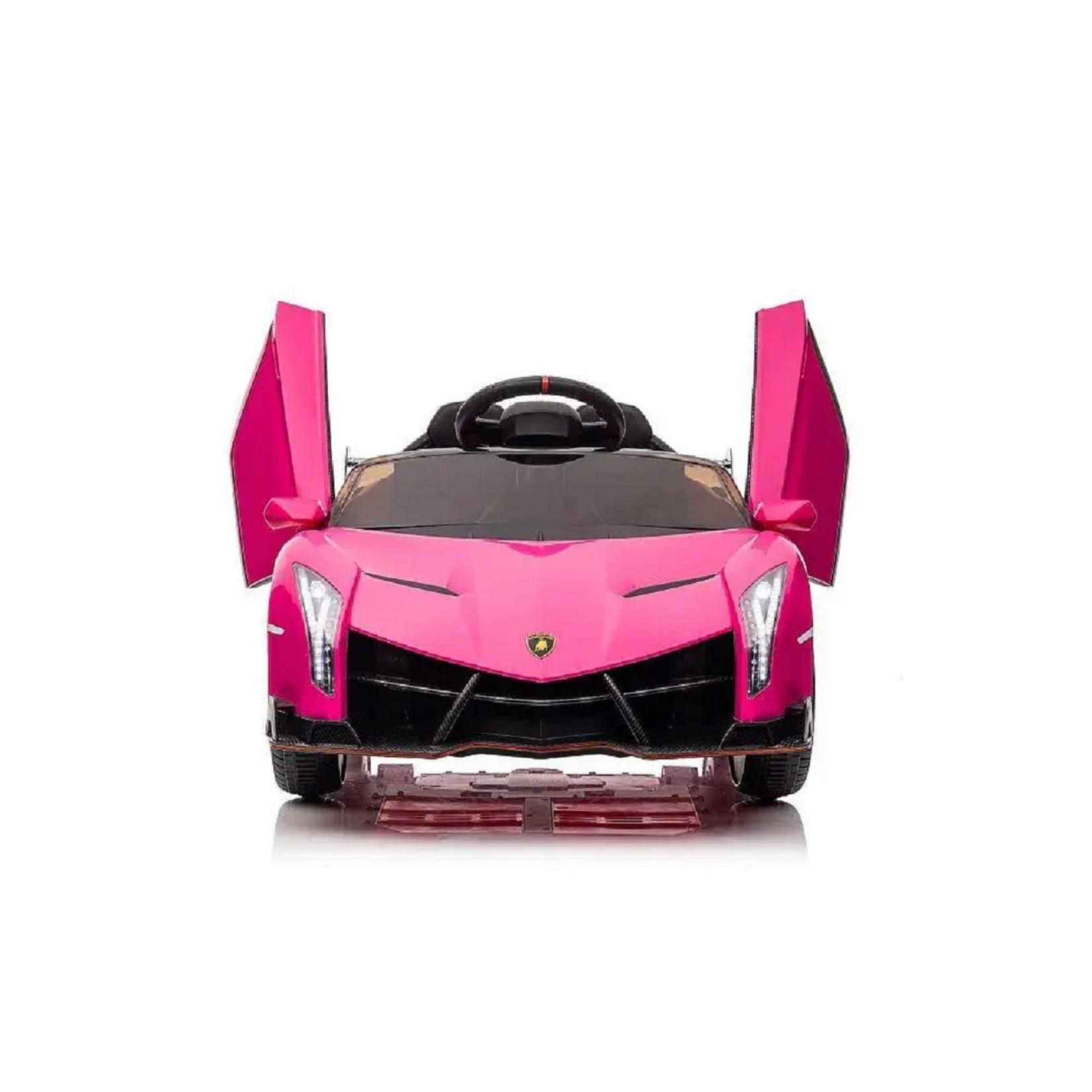 ES-Toys Kinder Elektroauto Lamborghini Veneno 615B EVA-Reifen Fernbedienung pink