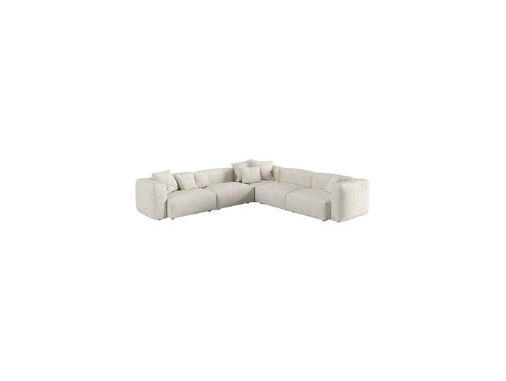 Modulares, 6-Sitzer Design Ecksofa „Martina“ Bouclé Greige Melange Micadoni