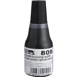 Colop Stempelfarbe 809 Premium, lösemittelbasiert, schwarz, für Schaumstoff- und Filzkissen, schnelltrocknend, 25 ml