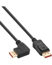 InLine DisplayPort 1.4 Kabel 8K4K rechts gewinkelt schwarz/gold 3m Digital/Display/Video Video/Analog 3 m (17153R)