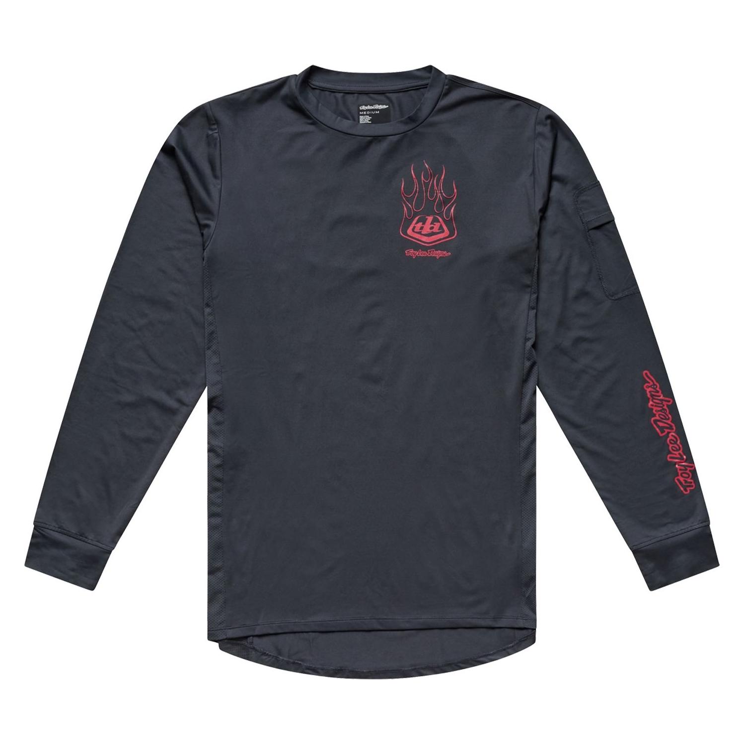 Troy Lee Designs Ruckus Ride LS Tee, Ember,carbon, L (L) (74644640)