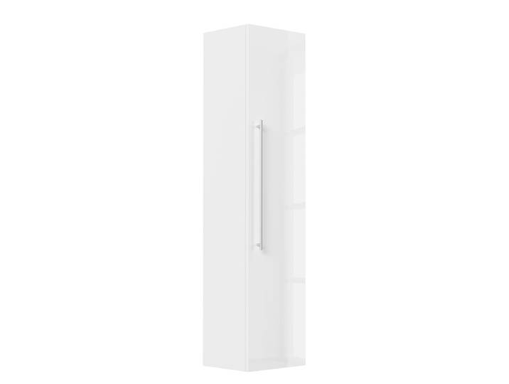 Hochschrank Levana 35 x 150 x 30cm Weiß/Hochglanz Weiß