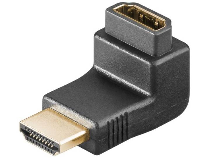 goobay 68782 HDMI-adapter, gebogen, verguld, vrouwelijk, type A