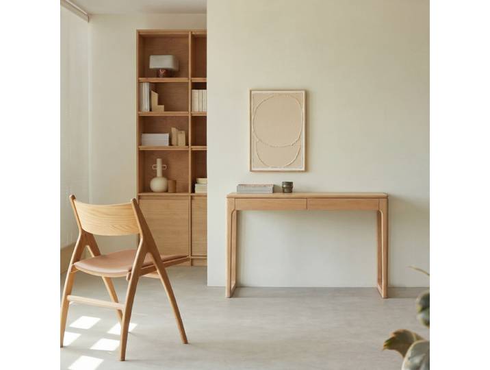 Schreibtisch aus massivem Eichenholz Arto - Natur - Oak
