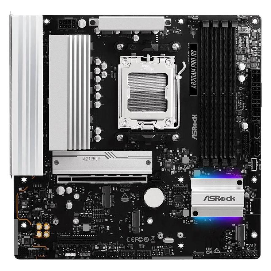 AsRock A620AM Pro RS AM5 mATX HDMI/DP DDR5 (AM5, AMD A620, mATX) (90-MXBSV-A0UAYZ)