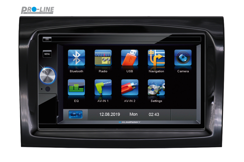 Blaupunkt CAMPER 370 2DIN inkl. 24 Monate Kartenupdate, Bluetooth mit Einbau-Kit für Fiat Ducato, Citroen Jumper, Peugeot Boxer (Pro-Line)