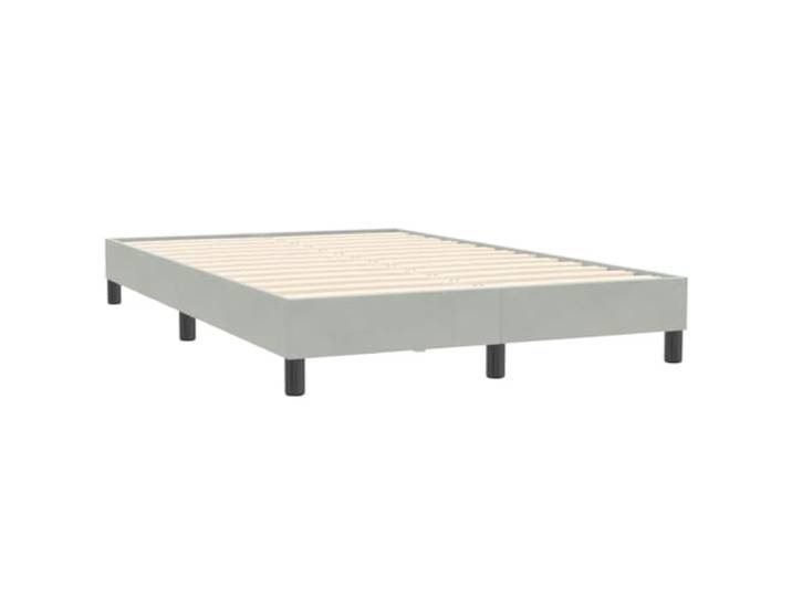 PUGYNBK Bettgestell aus Samt, Hellgrau, 120 x 210 cm Lattenrost, stabile Füße, ohne Matratze, stabile Basis für Schlafzimmer