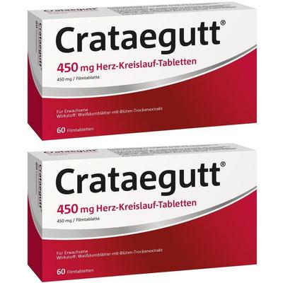 Crataegutt 450 mg Herz-Kreislauf-Tabletten 2x 2x60 St Filmtabletten