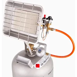 Gazcamp Heizstrahler Flaschenheizstrahler Piezo/ Zündsicherung 4,4 kW