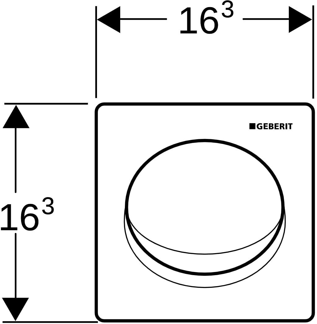Geberit Urinal-Steuerung mit pneumatischer Spülauslösung 115819111