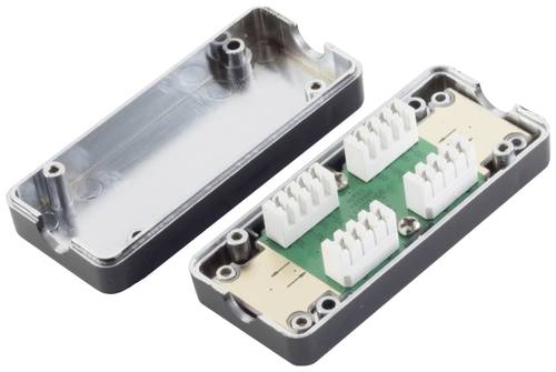 BKL Electronic 10121222 Cat. 6A LSA-Anschlussbox, Verbinder Schwarz Inhalt: 1St.