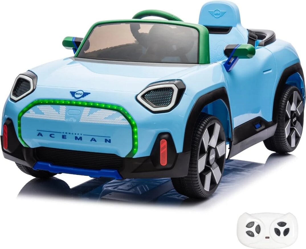Vrooomy MINI Aceman Elektrische kinderauto 12V - Blauw