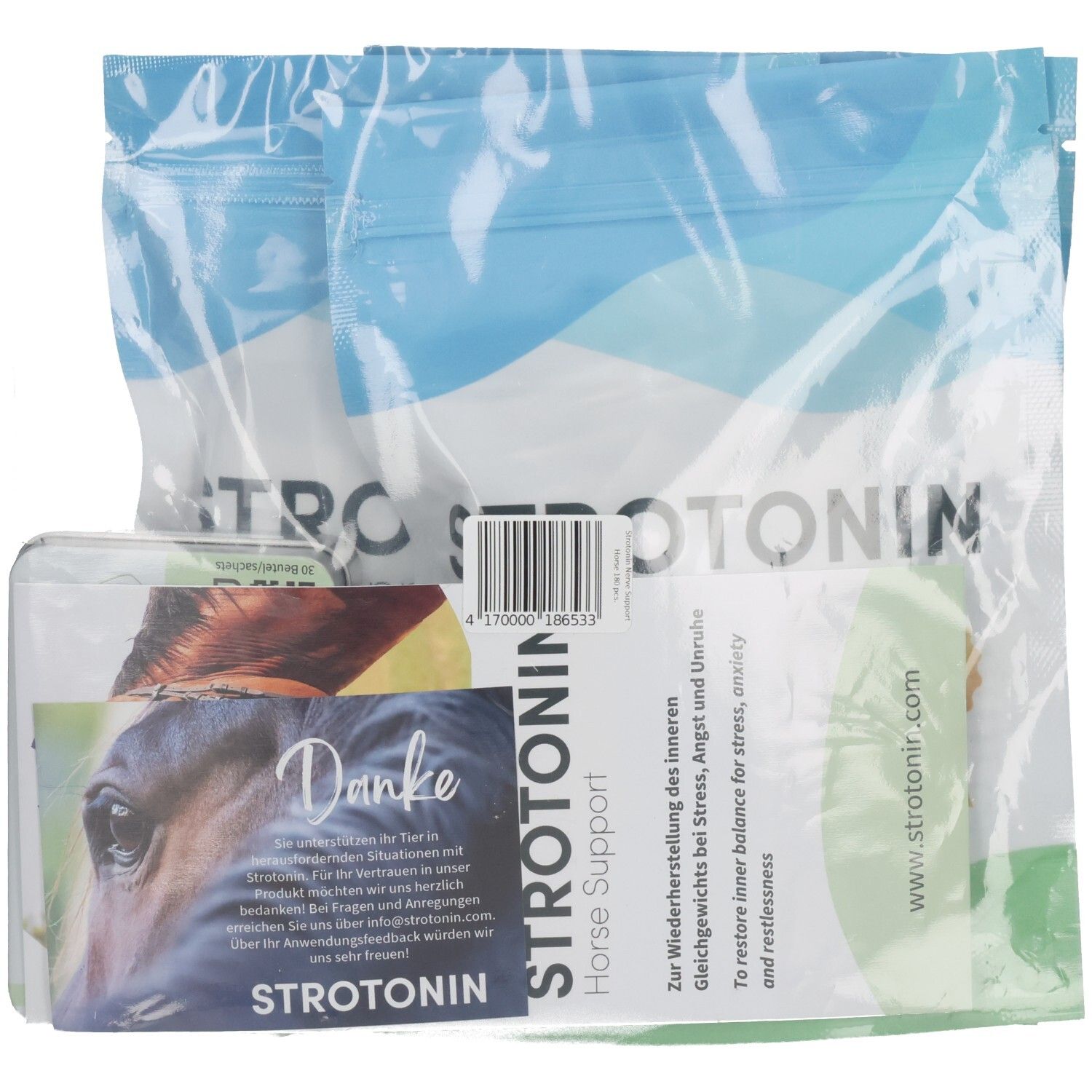 Strotonin Nerve Support Einzelfutterm.Plv.f.Horses 180 St Pulver