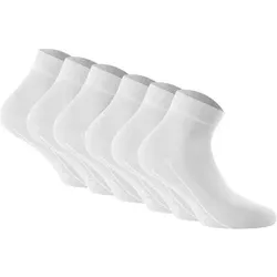 ROHNER Rohner Basic Unisex Quarter Socken, 6er Pack - Sneaker Plus, Baumwolle, Größe 39-42 in Weiß Weiß