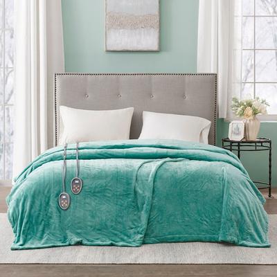 Beautyrest Heated Plush Ultra-Soft Secure Machine Washable Blanket with 20 Heat Settings