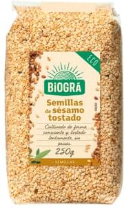 Biogra SEMENTES DE SÉSAMO TORRADO BIO 250g