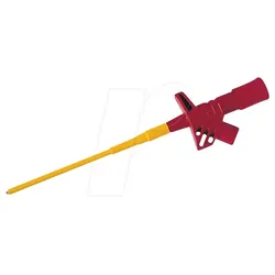 KLEPS 2600 RT - Klemmprüfspitze, 4 mm, rot, gesichert