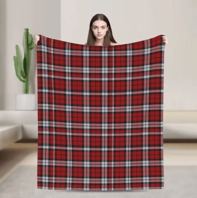 Inspire Curations Royal Stewart Tartan Plaid Soft Fleece Throw Blanket 11 125x100cm 50x40in