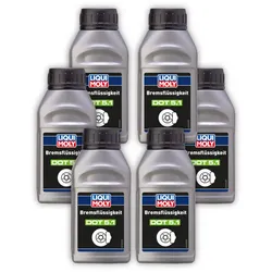 6x Bremsflüssigkeit LIQUI MOLY 21160 DOT 5.1 synt Scheiben Trommel Kupplung 250ml