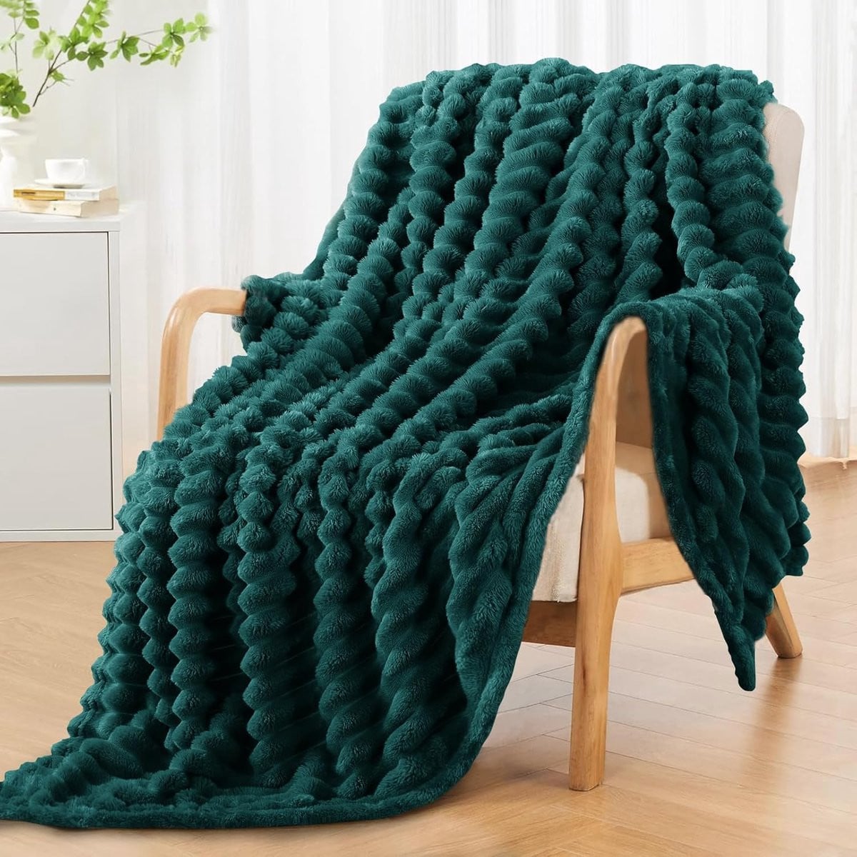 SnelShoppen Fleece Throw Blanket - Extra zachte flanellen deken - Lichtgroen - 150 x 200 cm
