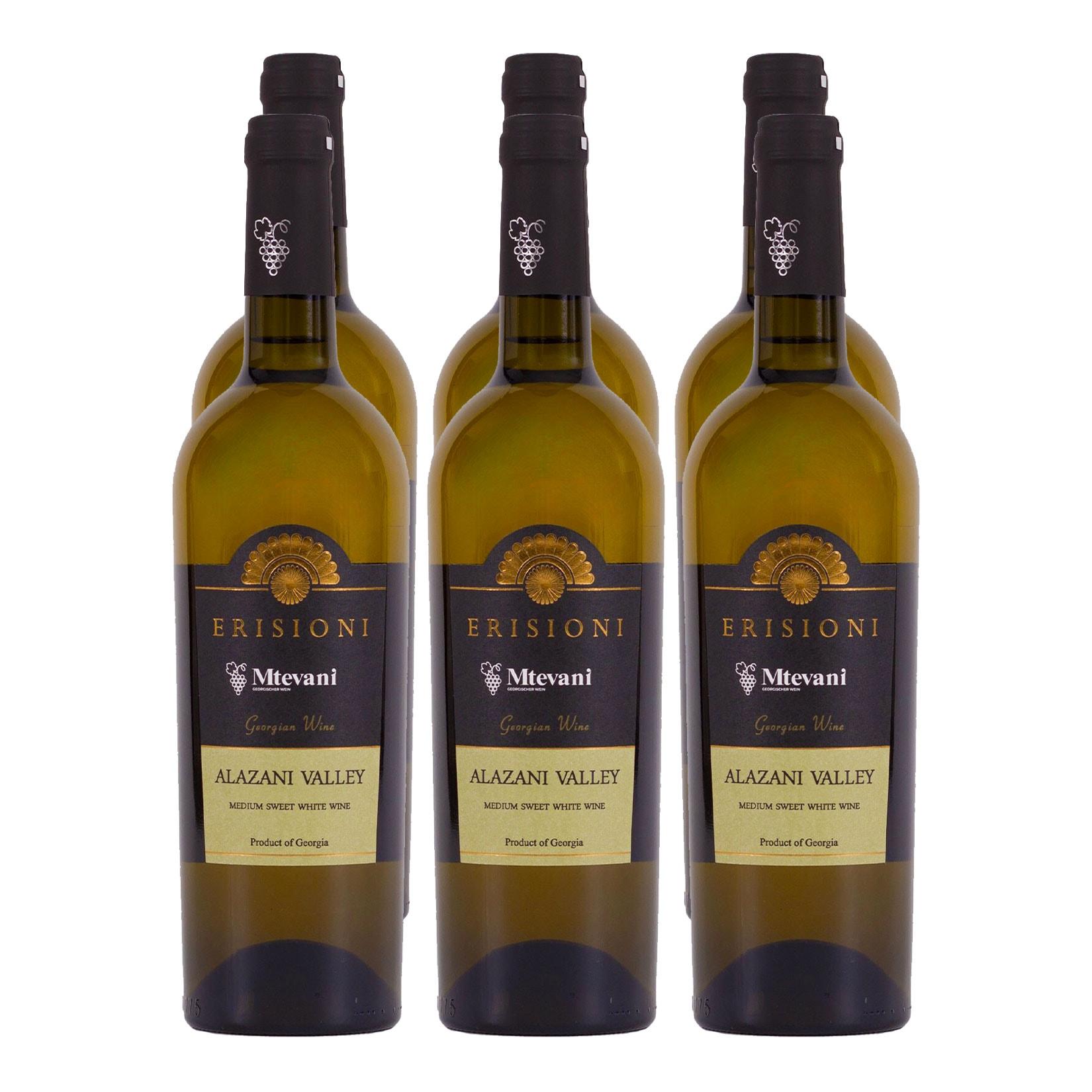 Mtevani ERISIONI Alazani Valley Weißwein 12,0 % vol 6 x 0,75 Liter
