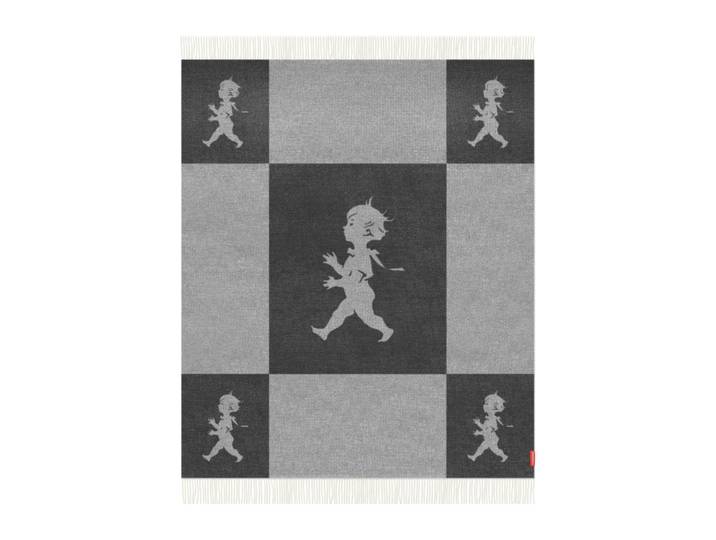 Solstickan Design Solstickan plaid merinowol 130x170 cm Antracietgrijs