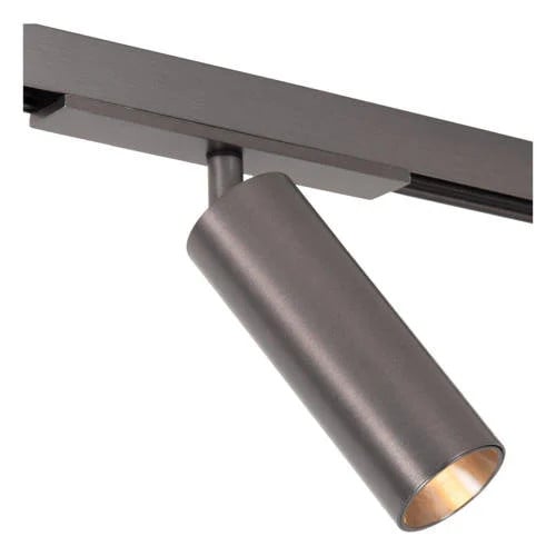 Lucide Premium Linial Bix 1-fase Railspot LED - Mat Zwart/Chroom